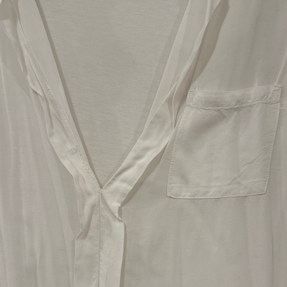 Splendid 3/4 Sleeve Women's White Blouse, Size S - Picture 3 of 7